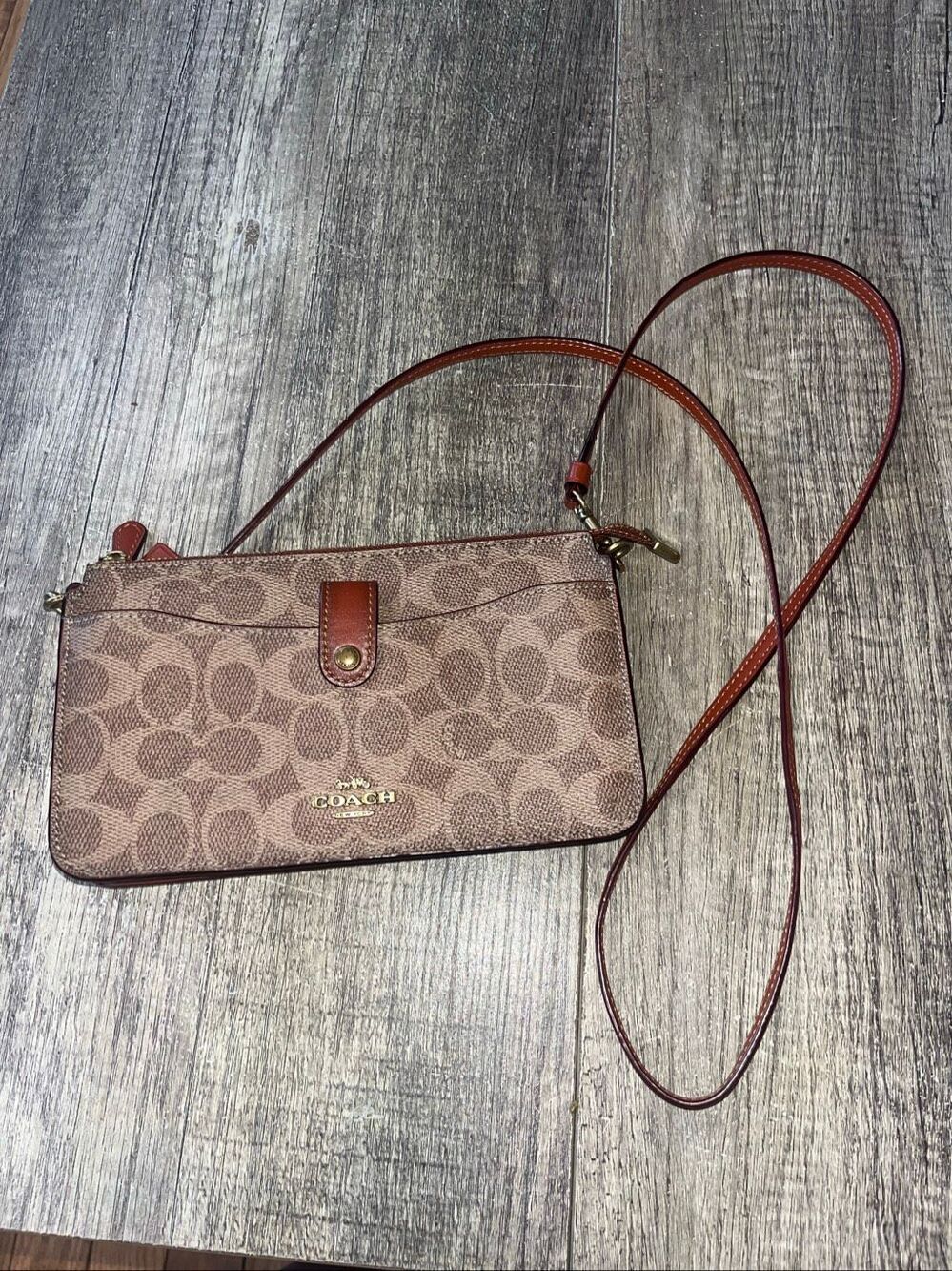 Coach Noa Beige Pop-Up Signature Messenger Bag Signature Canvas - Picture 2 of 9